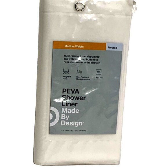 Shower Tub Liner Frosted Clear 71” x 71” PEVA Medium Weight Made by Design™ - Picture 2 of 9